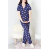 Milan Kumaş Düğmeli Pijama Takımı Laciayı - 750.1287.