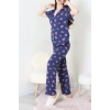 Milan Kumaş Düğmeli Pijama Takımı Laciayı - 750.1287.