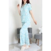 Milan Kumaş Düğmeli Pijama Takımı Mint - 750.1287.