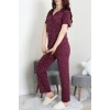 Milan Kumaş Düğmeli Pijama Takımı Mürdüm - 750.1287.
