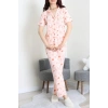 Milan Kumaş Düğmeli Pijama Takımı Pudratavşan - 750.1287.