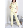 Milan Kumaş Düğmeli Pijama Takımı Sarıördek - 750.1287.