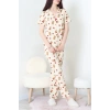 Milan Kumaş Düğmeli Pijama Takımı Tenayı - 750.1287.