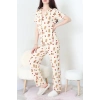 Milan Kumaş Düğmeli Pijama Takımı Tenayı - 750.1287.