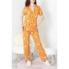 Milan Kumaş Düğmeli Pijama Takımı Turuncuayı - 750.1287.