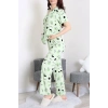 Milan Kumaş Düğmeli Pijama Takımı Yeşil - 750.1287.