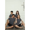 Moda Çizgi Aile Penye Şortlu Pijama Takım (anne - kız ) 50117 Ayrı Ayrı Satılır . Fiyatları Farklıdır