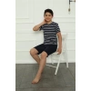 Moda Çizgi Aile Penye Şortlu Pijama Takım (baba - oğul ) 50117 Ayrı Ayrı Satılır . Fiyatları Farklıdır