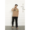 Moda Çizgi Baba Oğul Bej Aile Pijama Takım Ayrı Ayrı Satılır 50102