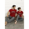 Moda Çizgi Baba Oğul Kırmızı Aile Pijama Takım Ayrı Ayrı Satılır 50102