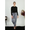Moda Çizgi Bayan %100 Pamuk Penye Tek Alt Pijama 27292