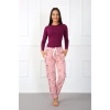 Moda Çizgi Bayan Welsoft Polar Tek Alt Pijama 210044