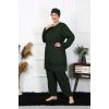 Moda Çizgi Büyük Beden Tesettür Mayo 60-62-64-66 Beden Haki 55015