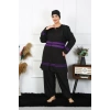 Moda Çizgi Büyük Beden Tesettür Mayo 60-62-64-66 Beden Siyah 55015