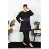 Moda Çizgi Büyük Beden Tesettür Mayo 60-62-64-66 Beden Siyah 55015