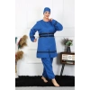 Moda Çizgi Büyük Beden Tesettür Mayo 7XL-8XL-9XL-10XL İndigo 55010