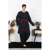 Moda Çizgi Büyük Beden Tesettür Mayo 7XL-8XL-9XL-10XL Lacivert 55010