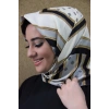 Moda Çizgi Desenli Eşarp