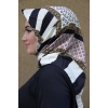 Moda Çizgi Desenli Eşarp