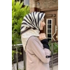 Moda Çizgi Desenli Eşarp