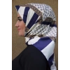 Moda Çizgi Desenli Eşarp