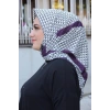 Moda Çizgi Desenli Eşarp