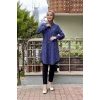 Moda Çizgi Desenli Tunik