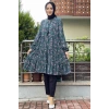Moda Çizgi Desenli Tunik