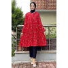 Moda Çizgi Desenli Tunik