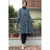 Moda Çizgi Desenli Tunik