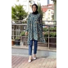 Moda Çizgi Desenli Tunik