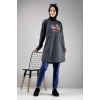 Moda Çizgi Desenli Tunik