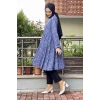 Moda Çizgi Desenli Tunik
