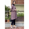Moda Çizgi Desenli Tunik