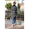 Moda Çizgi Desenli Tunik