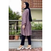 Moda Çizgi Desenli Tunik
