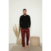 Moda Çizgi Erkek %100 Pamuk Cepli Uzun Kollu Pijama Takımı 6774