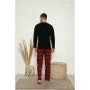 Moda Çizgi Erkek %100 Pamuk Cepli Uzun Kollu Pijama Takımı 6774