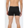 Moda Çizgi Erkek Büyük Beden Pamuk Likralı Boxer Siyah 40134