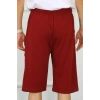 Moda Çizgi Erkek Cepli Pamuk Lakost Kapri Bordo 27554