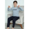 Moda Çizgi Erkek Çocuk Penye Pijama Takım 20415
