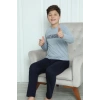 Moda Çizgi Erkek Çocuk Penye Pijama Takım 20415