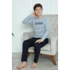 Moda Çizgi Erkek Çocuk Penye Pijama Takım 20415