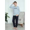 Moda Çizgi Erkek Çocuk Penye Pijama Takım 20415