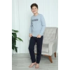 Moda Çizgi Erkek Çocuk Penye Pijama Takım 20415
