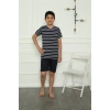 Moda Çizgi Erkek Çocuk Penye Şortlu Pijama Takım 20394