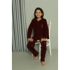 Moda Çizgi Erkek Çocuk WelSoft Polar Bordo Pijama Takımı 20549