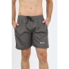 Moda Çizgi Erkek Fermuar Cepli Deniz Şortu Füme 27485
