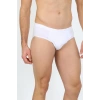 Moda Çizgi Erkek Pamuk 3lü Beyaz Slip 40129
