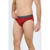 Moda Çizgi Erkek Pamuk 3lü Bordo Beyaz Gri Likralı Slip 40128
